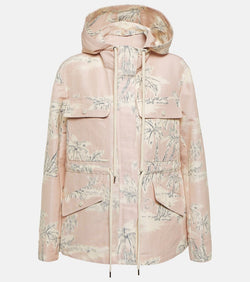 Moncler Printed cotton-blend field jacket