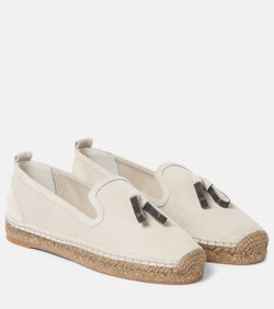 Brunello Cucinelli Monili-embellished suede espadrilles