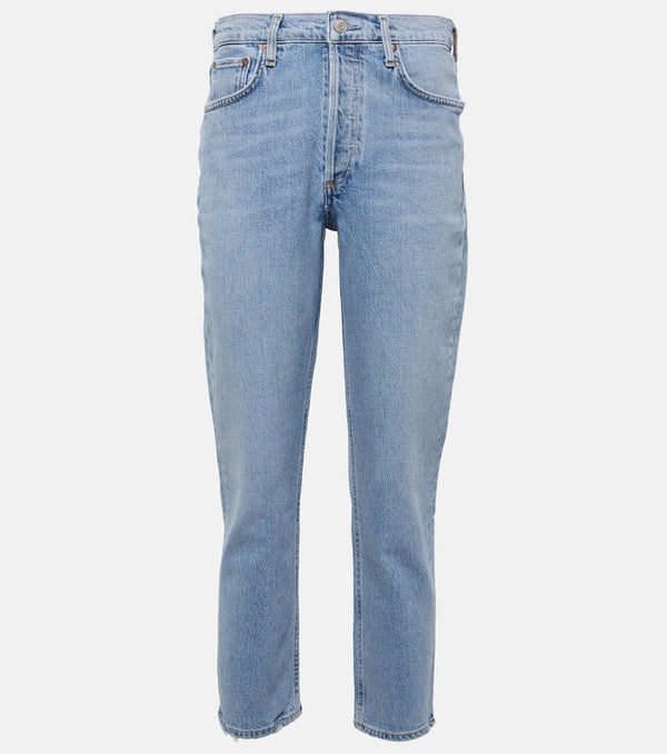 Agolde Riley high-rise cropped slim jeans