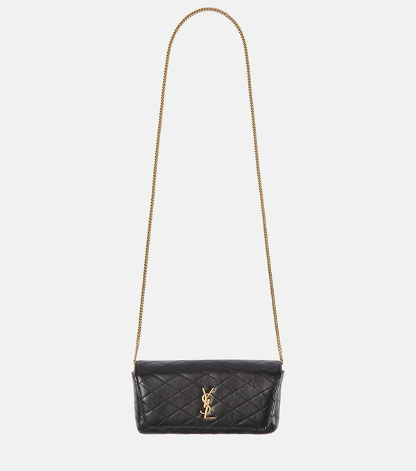 Saint Laurent Gaby quilted leather phone pouch