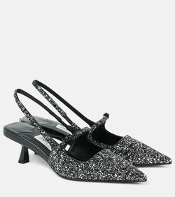 Jimmy Choo Didi 45 sequined slingback pumps