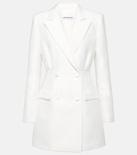 Self-Portrait Double-breasted taffeta blazer dress