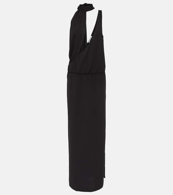 Christopher Esber Draped halterneck side-slit gown