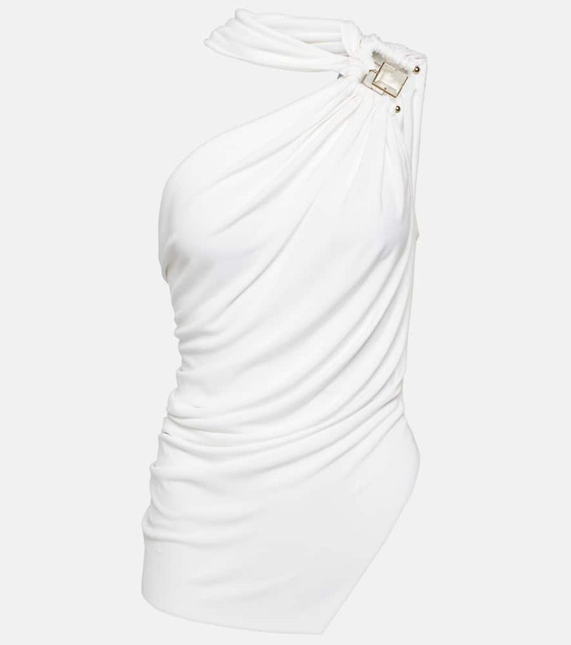 Christopher Esber Ring-detail draped halterneck top