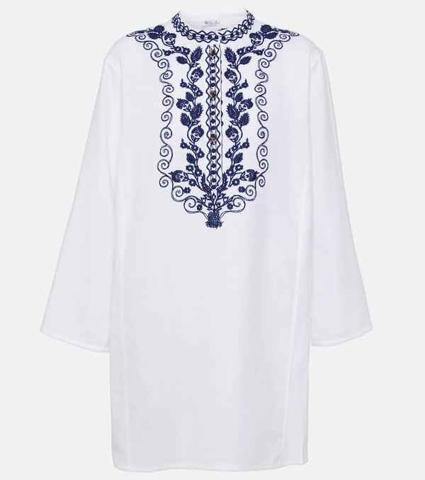 Loro Piana Sophia embroidered linen kaftan