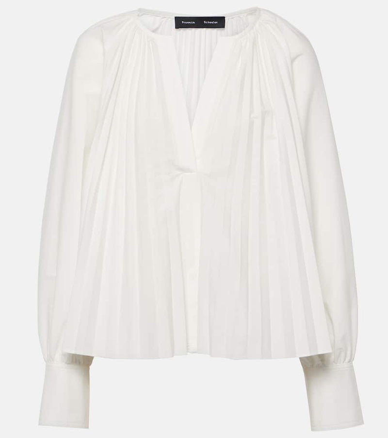 Proenza Schouler Monica cotton-blend poplin blouse