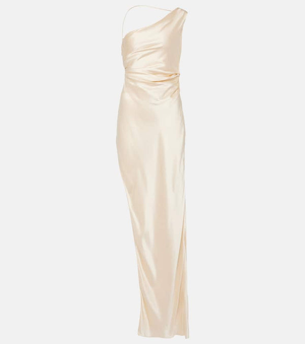 The Sei Asymmetric silk satin gown