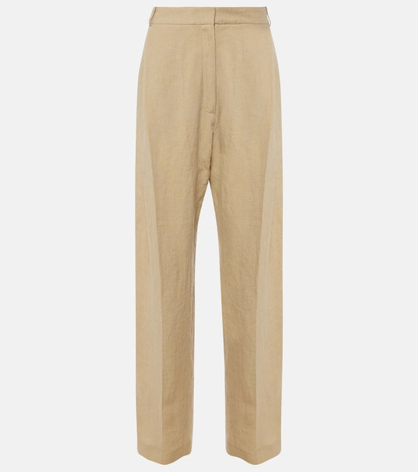 Tove Gabrielle high-rise linen wide-leg pants