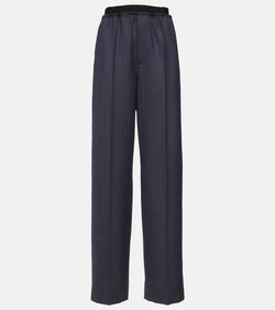 Bottega Veneta Striped high-rise wool straight pants