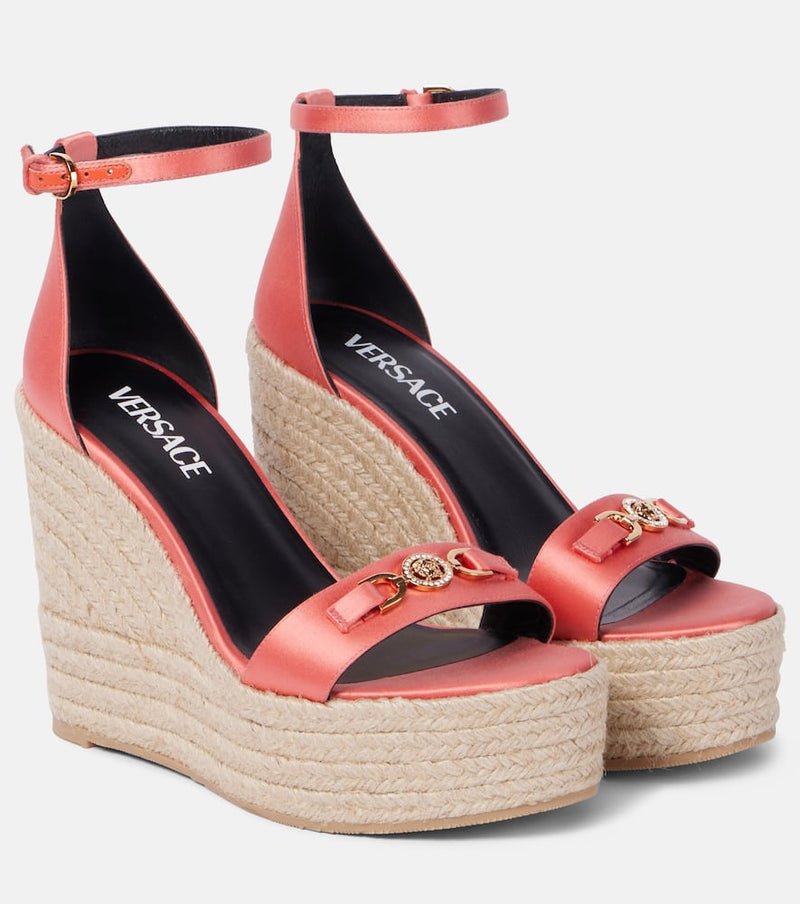 Versace Medusa '95 satin espadrille wedges