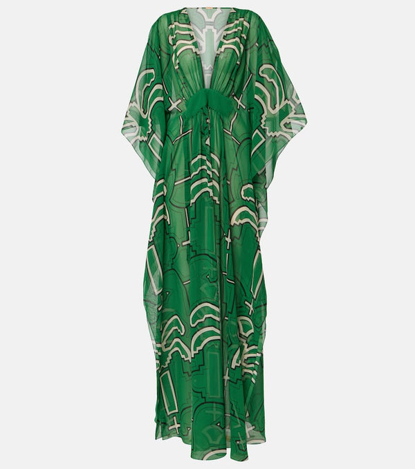 Johanna Ortiz Printed georgette maxi dress