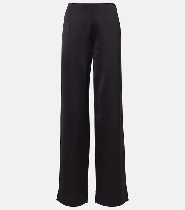 Toteme High-rise satin wide-leg pants