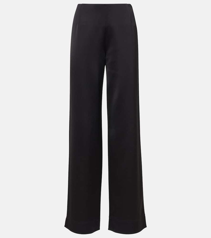 Toteme High-rise satin wide-leg pants