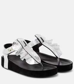 Isabel Marant Isela metallic leather sandals