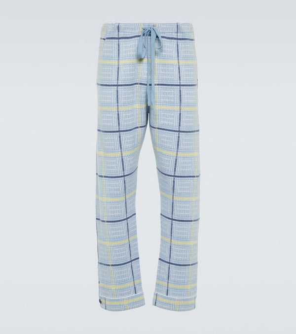 God's True Cashmere Rain tartan cashmere sweatpants