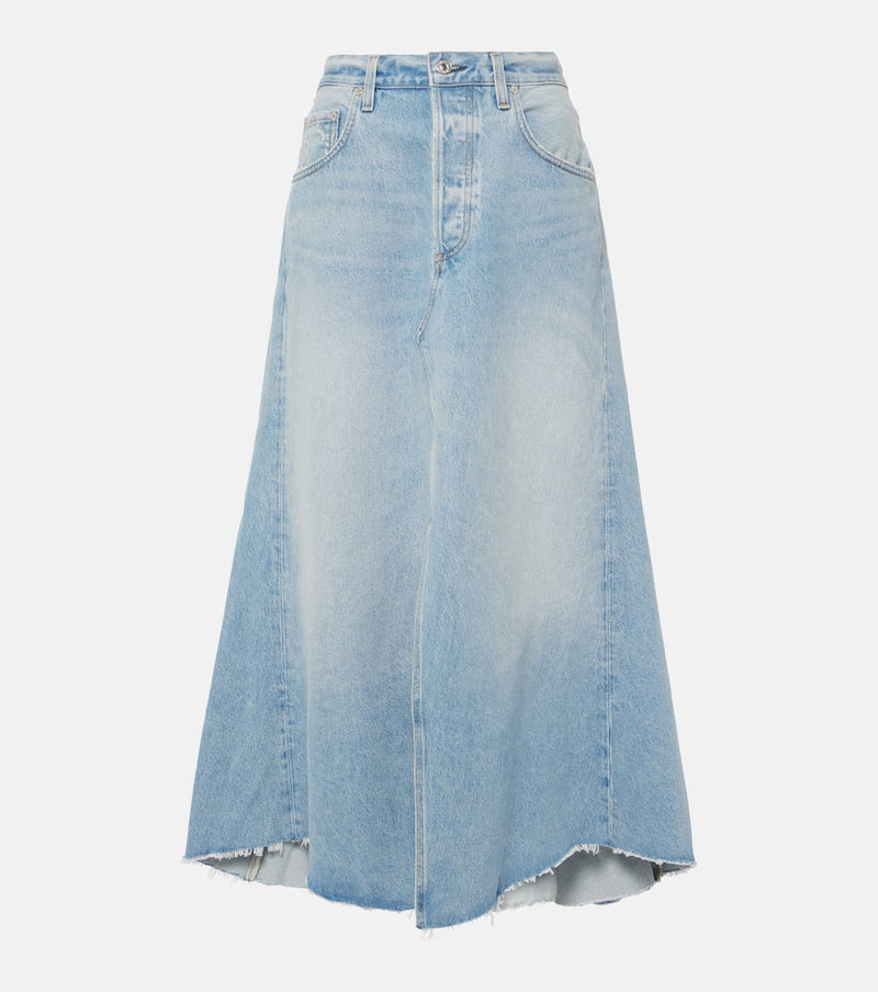 Citizens of Humanity Mina Reworked denim midi skirt