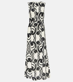 Dries Van Noten Printed crêpe maxi dress