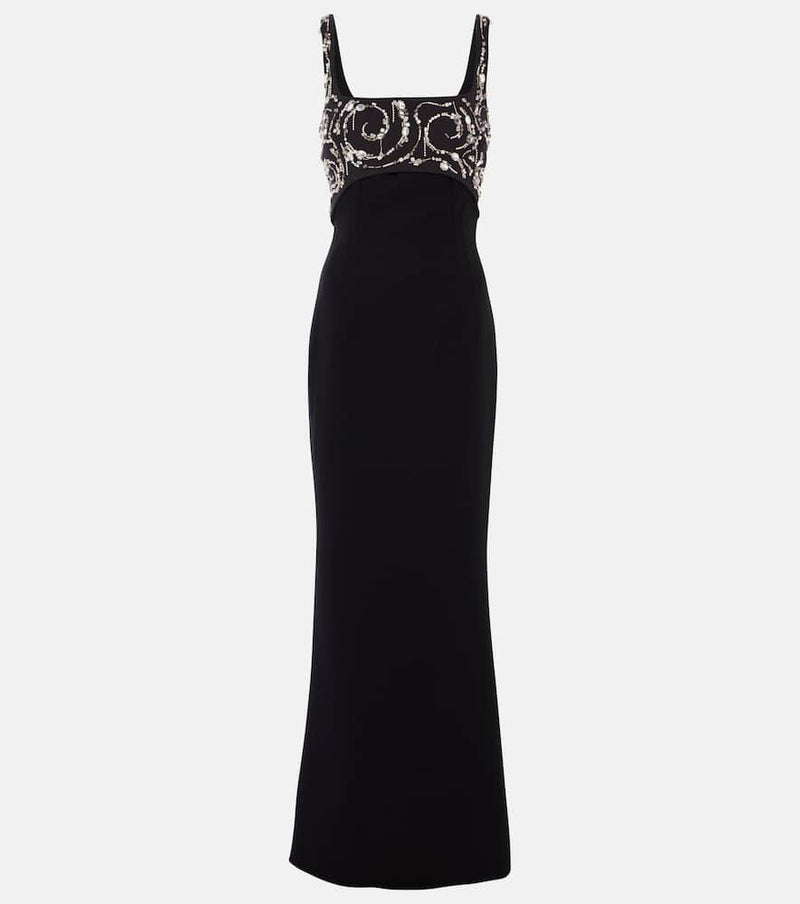 Safiyaa Ezda embellished crêpe gown