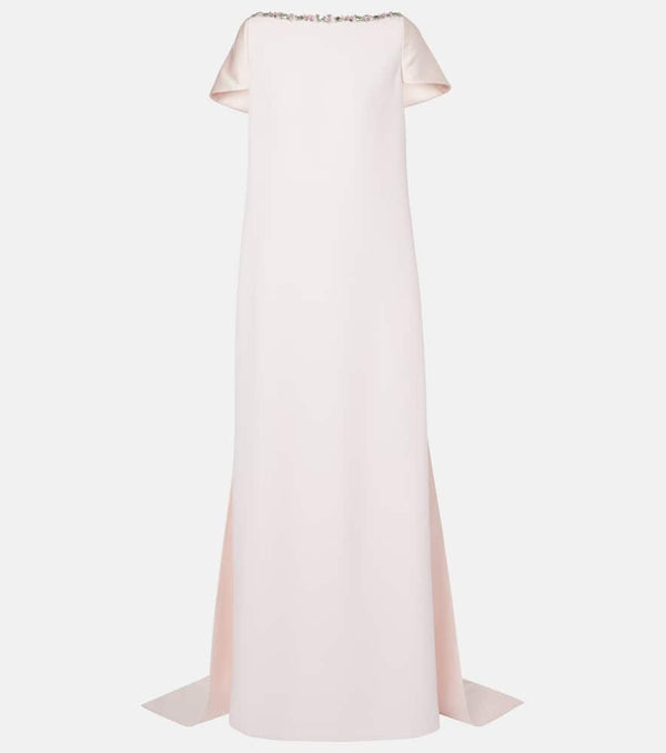 Safiyaa Sallie embellished crêpe and satin gown