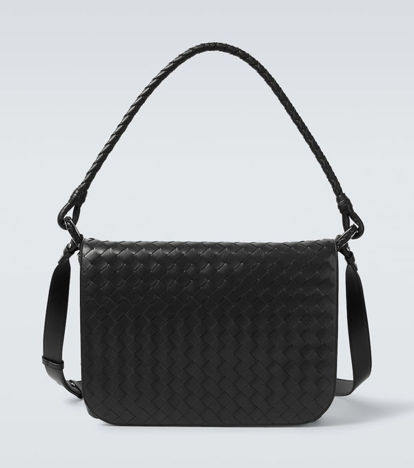 Bottega Veneta Swing Intrecciato Medium leather messenger bag