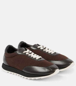 The Row Owen leather-trimmed sneakers