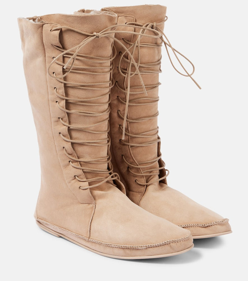 The Row Tyler suede lace-up boots