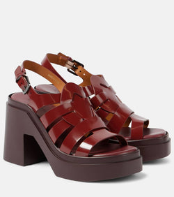 Clergerie Nindy leather platform sandals