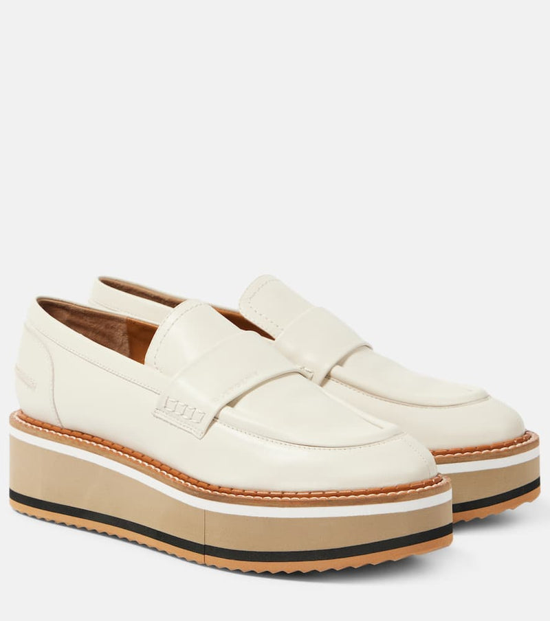 Clergerie Bahati leather platform loafers