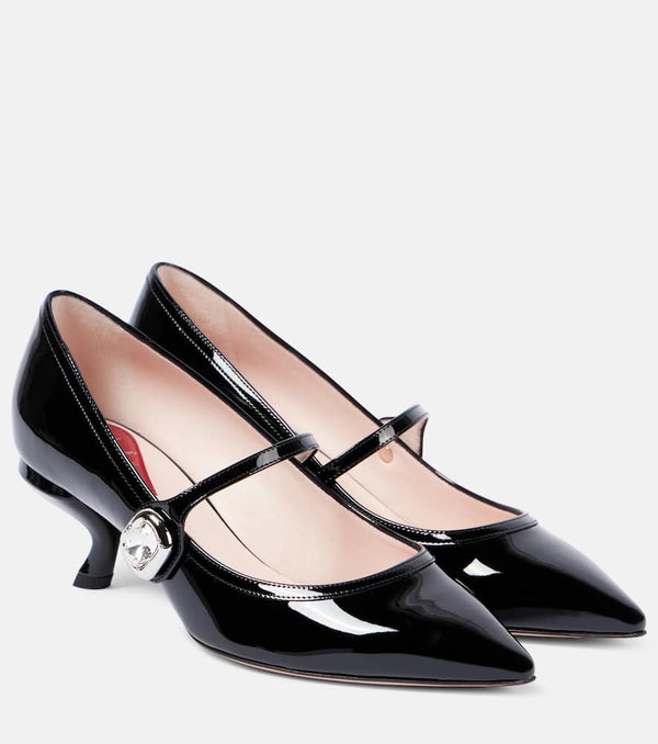 Roger Vivier Virgule Babies patent leather Mary Jane pumps