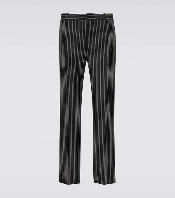 Alexander McQueen Pinstripe wool and mohair suit pants