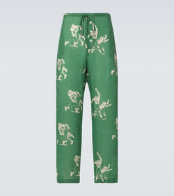 Bode Football linen pajama pants