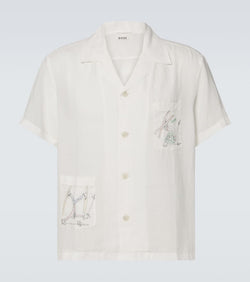 Bode Skiers linen bowling shirt