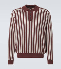 Bode Hogan Stripe wool and cashmere polo sweater