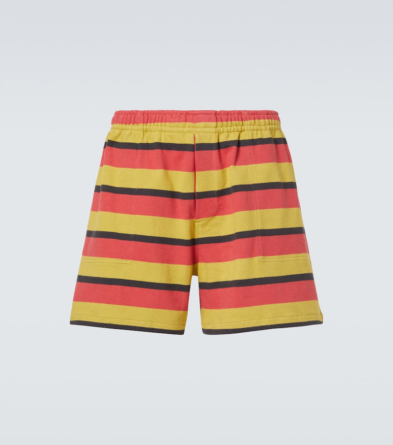 Bode Rec striped cotton jersey shorts