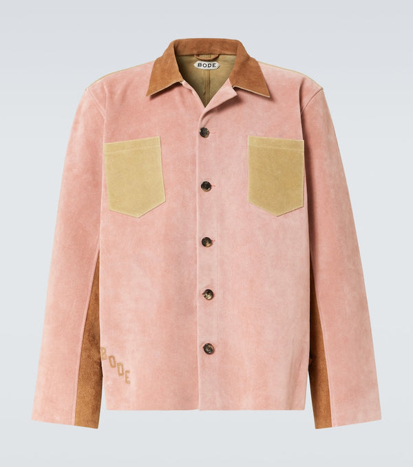 Bode Buckled suede shirt