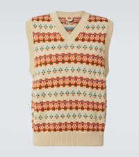 Bode Fauna alpaca jacquard sweater vest