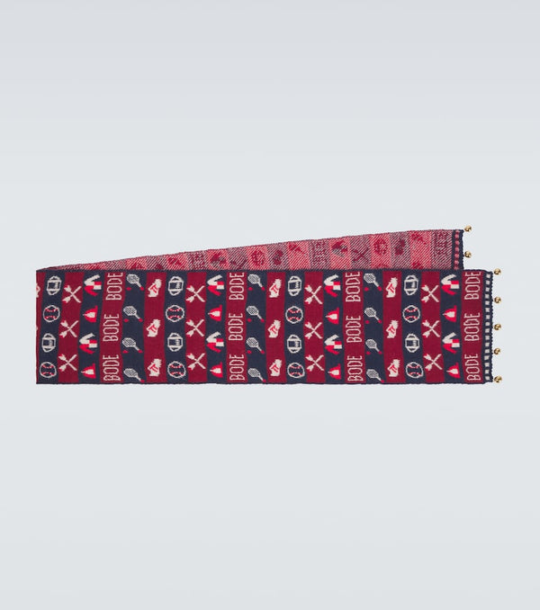 Bode Sporting alpaca jacquard scarf