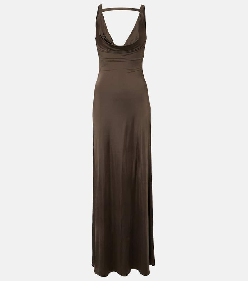 Alexander McQueen Draped jersey gown