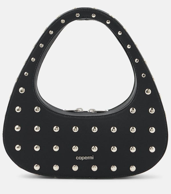 Coperni Swipe Small studded faux leather shoulder bag