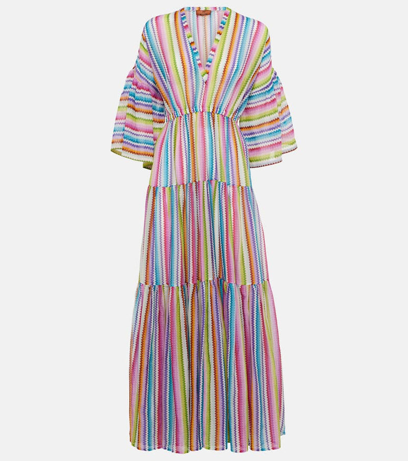 Missoni Zigzag cotton and silk beach dress