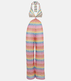 Missoni Zigzag cotton-blend lamé jumpsuit