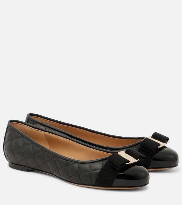 Ferragamo Varina quilted leather ballet flats