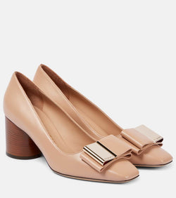 Ferragamo Lena bow-detail leather pumps