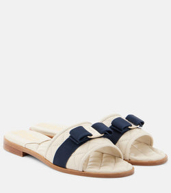 Ferragamo Love bow-detail leather slides