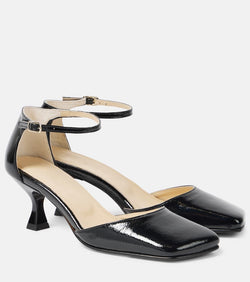 Souliers Martinez Fabiola patent leather slingback pumps