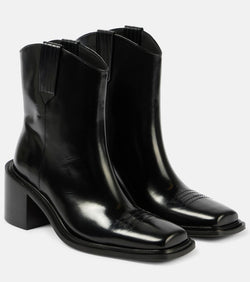 Souliers Martinez 70 polished leather ankle boots