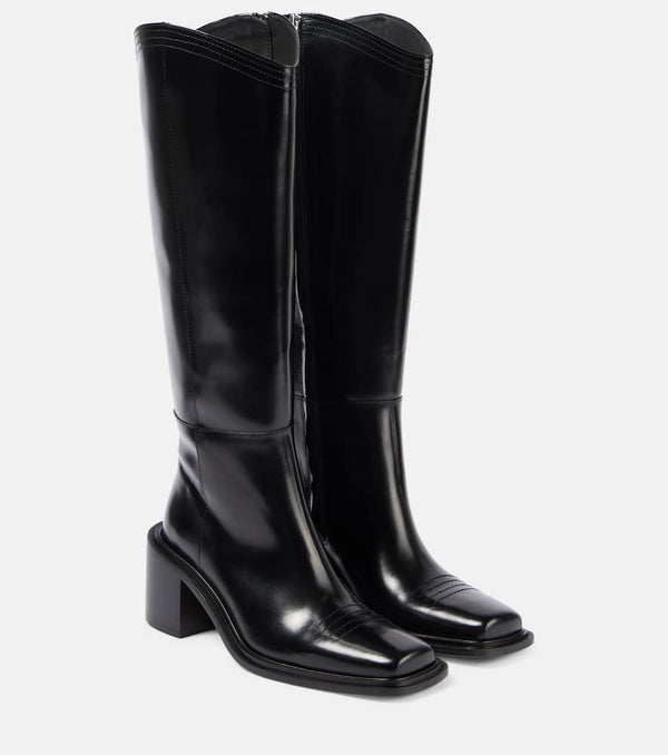 Souliers Martinez Samanta 70 polished leather knee-high boots