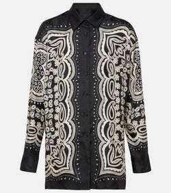 Nili Lotan Alfie printed silk shirt