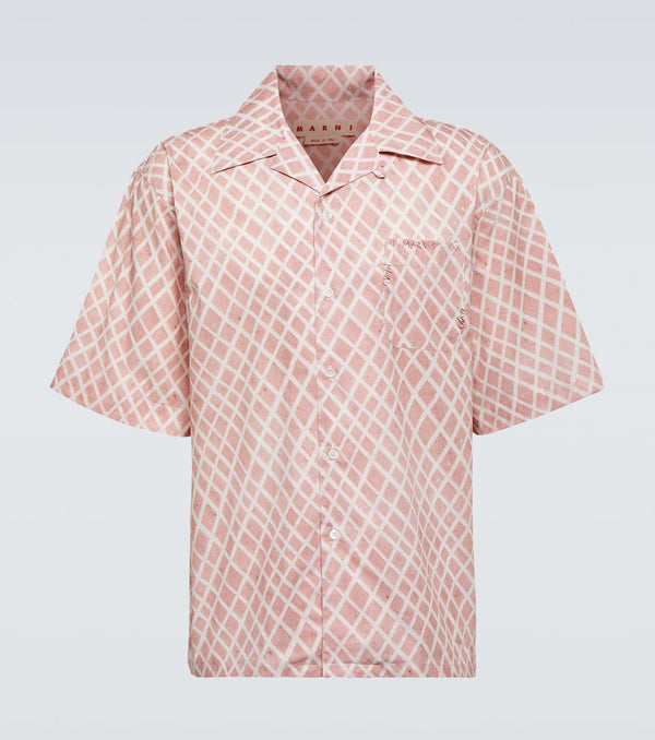 Marni Checked cotton bowling shirt