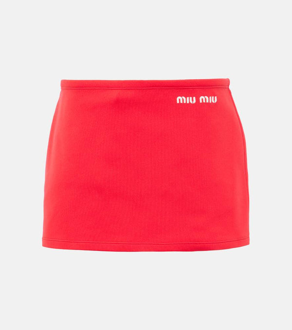 Miu Miu Logo miniskirt